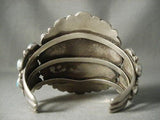 BIG BIG BIG OLD VINTAGE NAVAJO ""TURQUOISE CHUNK"" SILVER BRACELET-Nativo Arts