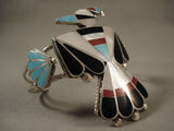 Big Big Big Vintage Zuni Bird Native American Jewelry Silver Bracelet-Nativo Arts