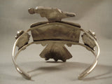 Big Big Big Vintage Zuni Bird Native American Jewelry Silver Bracelet-Nativo Arts