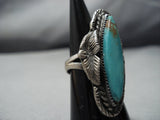 Big Big!! Vintage Native American Jewelry Navajo Royston Turquoise Sterling Silver Ring Old-Nativo Arts