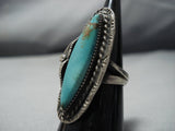 Big Big!! Vintage Native American Jewelry Navajo Royston Turquoise Sterling Silver Ring Old-Nativo Arts