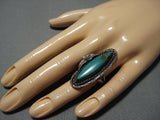 Big Big!! Vintage Native American Jewelry Navajo Royston Turquoise Sterling Silver Ring Old-Nativo Arts