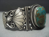 Big Big! Vintage Navajo Royston Turquoise Sterling Native American Jewelry Silver Bracelet-Nativo Arts