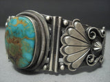 Big Big! Vintage Navajo Royston Turquoise Sterling Native American Jewelry Silver Bracelet-Nativo Arts