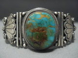 Big Big! Vintage Navajo Royston Turquoise Sterling Native American Jewelry Silver Bracelet-Nativo Arts
