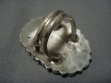 Big Big!! Vintage Navajo Turquoise Sterling Silver Native American Jewelry Ring Old-Nativo Arts