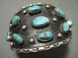 Big Old Pawn Vintage Navajo Natural Turquoise Native American Jewelry Silver Bracelet Old-Nativo Arts