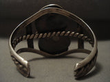 Big Old Vintage Navajo Blue Gem Turquoise Native American Jewelry Silver Bracelet-Nativo Arts