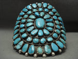Big Time Vintage Navajo Turquoise Native American Jewelry Silver Bracelet Old Antique Jewelry-Nativo Arts