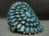 Big Time Vintage Navajo Turquoise Native American Jewelry Silver Bracelet Old Antique Jewelry-Nativo Arts