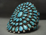 Big Time Vintage Navajo Turquoise Native American Jewelry Silver Bracelet Old Antique Jewelry-Nativo Arts