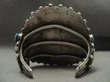 Big Time Vintage Navajo Turquoise Native American Jewelry Silver Bracelet Old Antique Jewelry-Nativo Arts