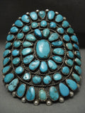 Big Time Vintage Navajo Turquoise Native American Jewelry Silver Bracelet Old Antique Jewelry-Nativo Arts