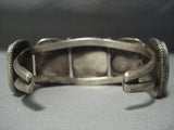 Big!! Vintage Navajo Native American Jewelry jewelry Squared Turquoise Sterling Silver Bracelet Cuff Old-Nativo Arts