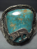 Big Vintage Navajo Royston Turquoise Sterling Native American Jewelry Silver Bracelet-Nativo Arts