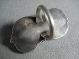 Bisbee Turquoise Vintage Navajo Native American Jewelry Silver Leaf Ring Old-Nativo Arts