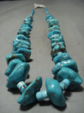 Boulders Of Turquoise Vintage Santo Domingo/ Navajo Native American Jewelry jewelry Heishi Necklace-Nativo Arts
