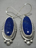 Breathtaking Native American Navajo Jeanette Dale Sterling Silver Earrings-Nativo Arts