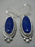 Breathtaking Native American Navajo Jeanette Dale Sterling Silver Earrings-Nativo Arts