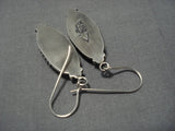 Breathtaking Native American Navajo Jeanette Dale Sterling Silver Earrings-Nativo Arts