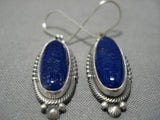 Breathtaking Native American Navajo Jeanette Dale Sterling Silver Earrings-Nativo Arts
