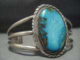Breathtaking Vintage Native American Jewelry Navajo Sterling Silver Turquoise Bracelet-Nativo Arts