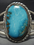 Breathtaking Vintage Native American Jewelry Navajo Sterling Silver Turquoise Bracelet-Nativo Arts