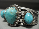 Bulbs Of Turquoise Vintage Navajo Native American Jewelry Silver Raindrop Bracelet Old-Nativo Arts