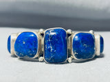 Midnight Sky Lapis Vintage Native American Navajo Sterling Silver Bracelet-Nativo Arts