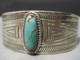Native American Amazing Vintage Royston Turquoise Sterling Silver Bracelet Old-Nativo Arts