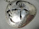 Huge Heavy!! Vintage Native American Navajo Sterling Silver Overlay Necklace Old-Nativo Arts