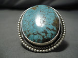 Important Navajo Ricky Martinez Spiderweb Turquoise Native American Ring-Nativo Arts