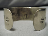 Early 1900's Vintage Native American Navajo Sterling Silver Whirling Log Bracelet-Nativo Arts
