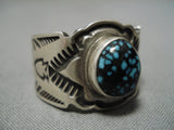Best Vintage Native American Navajo Godber Turquoise Sterling Silver Tommy Jackson Ring-Nativo Arts
