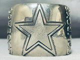 Native American Cowboys Football Vintage Navajo Sterling Silver Bracelet Cuff-Nativo Arts