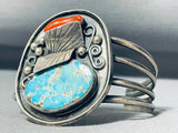 Important Easter Blue Turquoise Vintage Native American Navajo Sterling Silver Bracelet-Nativo Arts