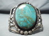 Huge Vintage Native American Navajo Royston Turquoise Sterling Silver Bracelet-Nativo Arts