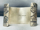 One Of The Most Beautiful Hand Precise Vintage Native American Navajo Sterling Silver Bracelet-Nativo Arts