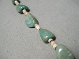 Native American Marvelous Santo Domingo Royston Turquoise Shell Sterling Silver Necklace-Nativo Arts
