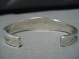 Vintage Native American Navajo Turquoise Raised Inlay Patrick Lincoln Sterling Silver Bracelet-Nativo Arts