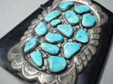 One Of The Best Vintage Native American Navajo Natural Turquoise Sterling Silver Ketoh Bracelet-Nativo Arts