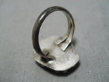 Incredible Vintage Navajo Green Turquoise Sterling Silver Native American Ring-Nativo Arts