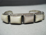 Fantastic Vintage Navajo Jasper Sterling Silver Bracelet Native American-Nativo Arts