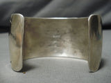 Exquisite Vintage Native American Navajo Rug Design Sterling Silver Bracelet Cuff-Nativo Arts