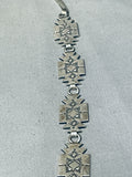 Gasp! Completely Hand Carved Vintage Native American Navajo Bear Sterling Silver Necklace-Nativo Arts