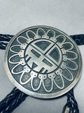 Extremely Important Vintage Native American Hopi Phillip Sekaquaptewa Sterling Silver Bolo Tie-Nativo Arts