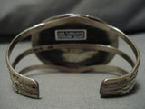 Very Rare Aqua Turquoise Vintage Native American Navajo Sterling Silver Bracelet Cuff Old-Nativo Arts