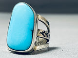 Jake Francosa San Felipe Old Kingman Turquoise Sterling Silver Ring-Nativo Arts