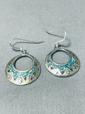 Marvelous Vintage Native American Navajo Turquoise Sterling Silver Earrings-Nativo Arts