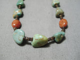 Amazing Vintage Santo Domingo Native American Royston Turquoise Necklace-Nativo Arts
